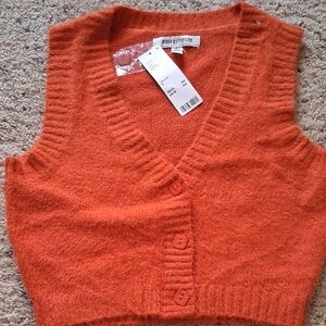 Urban Outfitters Orange V-Neck Sweater
